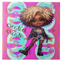 Afropunk Creëer voor Creëer Ceramic Tegel