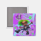 Afropunk Get It Girl Magnet Magneet (Voorkant / Achterkant)