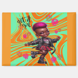 Afropunk Get It Girl Oranje Magnet Magneet
