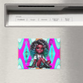 Afropunk Wild Beauty Magnet Magneet (Insitu (Vaatwasser))