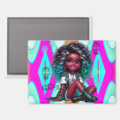 Afropunk Wild Beauty Magnet Magneet (Voorkant / Achterkant)