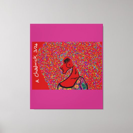 AfroQueen  Canvas Afdruk (Voorkant)