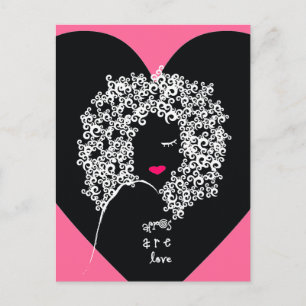 Afro's zijn liefde briefkaart