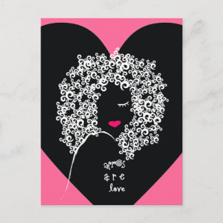 Afro's zijn liefde briefkaart