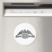 AFS Logo 1947 Standaard, 2¼ inch cirkelmagneet Magneet (Insitu (Vaatwasser))