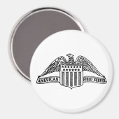 AFS Logo 1947 Standaard, 2¼ inch cirkelmagneet Magneet (Voorkant / Achterkant)