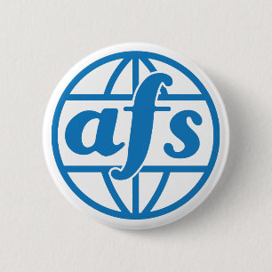 AFS Logo 1972 ronde Button, groot, 3 inch Button 5,7 Cm