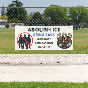 Afschaffen ICE Breng compassie en empathie terug Spandoek