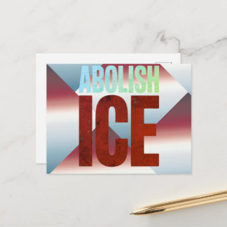 Afschaffing ICE Minimalistische Protest Typografie Briefkaart