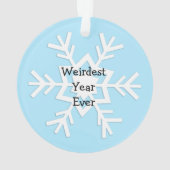 Afscheid 2020 Welkom 2021 Santa Facemask Kerstmis Ornament (achterkant)