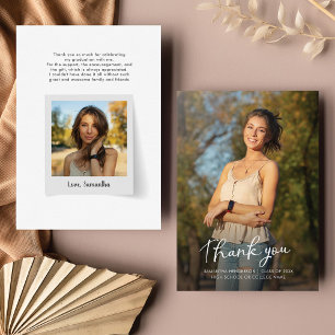 Afscheid 2026 Foto Bedankt Afstudeerkaart Notitiekaartje