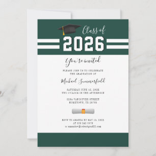 Afscheid 2026 Groene Afstudeerfeest Uitnodiging