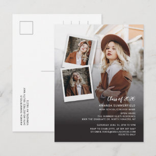Afscheid 2026 Multi Foto Afstudeerfeest Uitnodiging Briefkaart