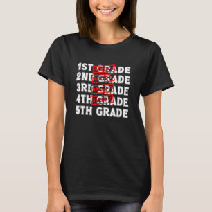 Afscheid 4e graad Afstuderen Hallo 5e graad Laatst T-shirt