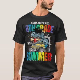 Afscheid 6de graad Hallo zomermonster Truck Dinos T-shirt