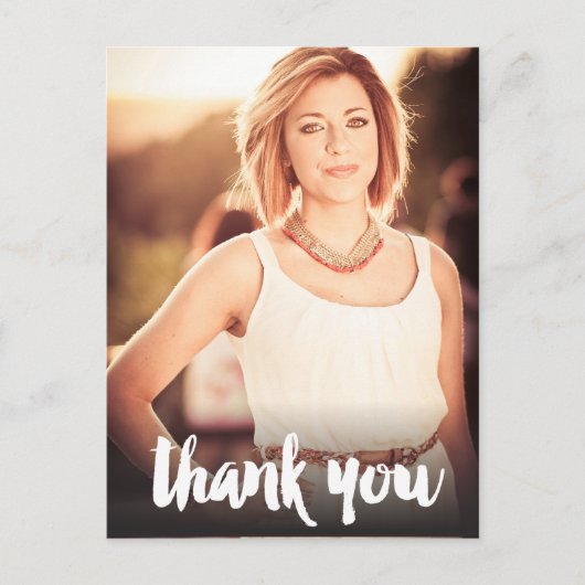 Afscheid Afgestudeerde Dank Je Foto Postkaart (Voorkant)