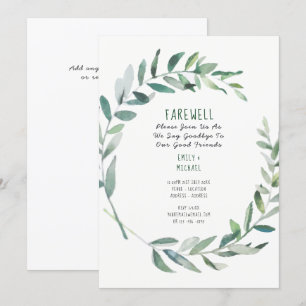 Afscheid Afscheid Feest Uitnodiging Olijftakken