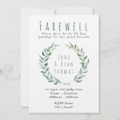 Afscheid Afscheidspartij Uitnodiging Roestige Blad (Voorkant)