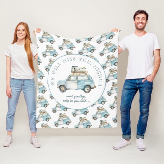 Afscheid Afstudeerder Schattigee auto gaan weg par Fleece Deken (In situ)