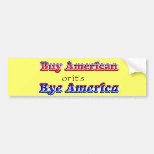 afscheid amerikaans bumpersticker (Voorkant)