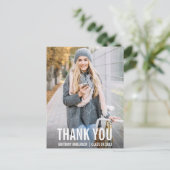 Afscheid Bedankt Modern Foto Postkaart WBB (Staand voorkant)