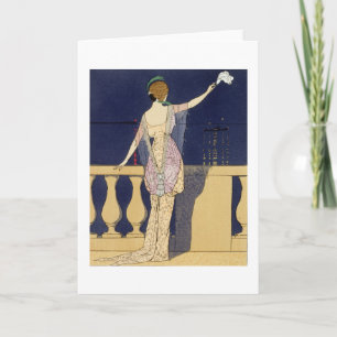 Afscheid bij Nacht, ontwerp voor een avondjurk Kaart