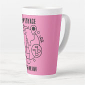 Afscheid Bon Voyage Party Latte Mok (Rechterhoek)