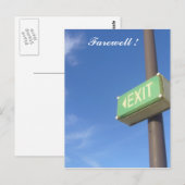 afscheid briefkaart (Voorkant / Achterkant)