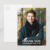 Afscheid Dank Je Modern Foto Ansichtkaart L W Briefkaart (Voorkant / Achterkant)