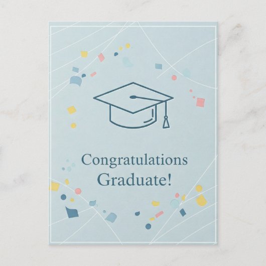 Afscheid Dankkaart Afstudeerkaart Briefkaart (Voorkant)