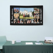 Afscheid Foto Collage Pensioenfeest Verwelkoming Spandoek (Beurs)