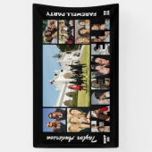 Afscheid Foto Collage Pensioenfeest Verwelkoming Spandoek (Verticaal)