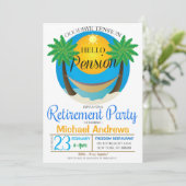 Afscheid Hallo Pensioenpartij Kaart (Staand voorkant)