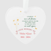 "Afscheid is niet voor altijd" Memorial Ornament (achterkant)