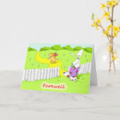 afscheid kaart (Gele Bloem)