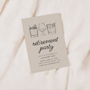 Afscheid Moving Pensioen Partij Nodig Drinken Kaart