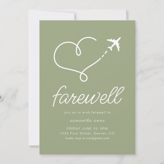 Afscheid Moving Pensioen Partij Uitnodigen met Vli Kaart (Voorkant)