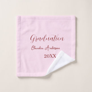 Afscheid naam klas van 20XX mauve kalligrafie co Washandje