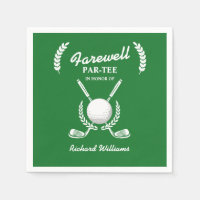 Afscheid pensioen golfclubs krans themafeest