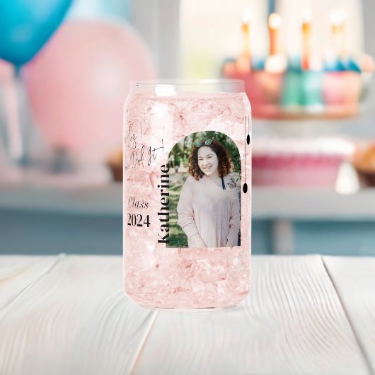 Afscheid Simpele Blad Foto Aqua Blikvorm Glas (Insitu (Baby Shower))