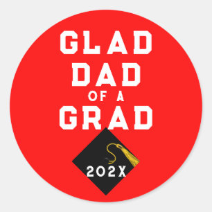 Afscheid Trots Vader Ronde Sticker