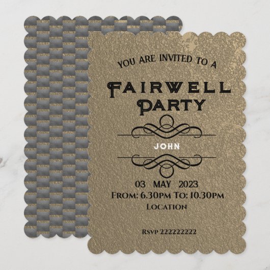 Afscheid uitnodiging (Voorkant / Achterkant)