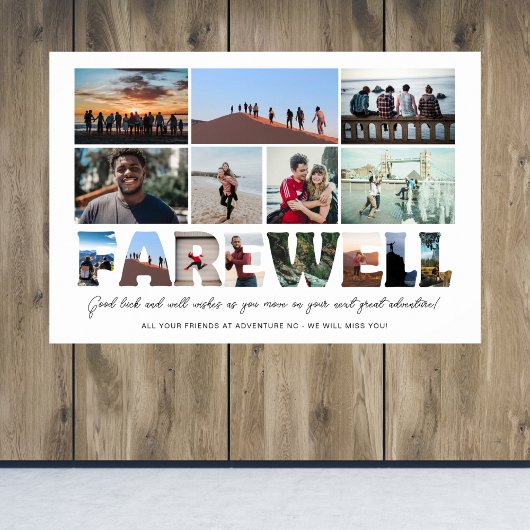 Afscheid van collega-baas pensioen Fotocollage Poster