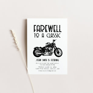 Afscheid van een Classic Retirement Motorcycle Inv Kaart