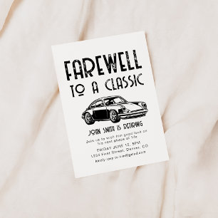 Afscheid van een Classic Retirement Party Uitnodig Kaart