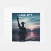 "Afscheid van het jaar" Fleece Deken (Voorkant (Horizontaal))