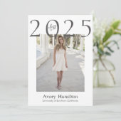 Afscheid van het Jaar Script Afstudeerkaart 5 Foto Kaart (Staand voorkant)