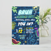 Afscheid van school Pool Party Splash Summer Kaart (Staand voorkant)