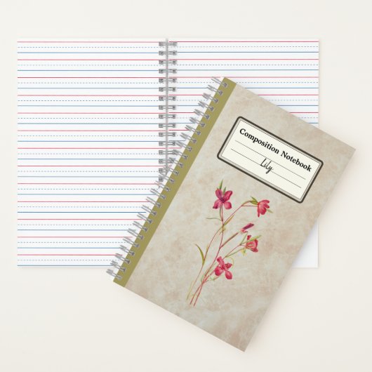 Afscheid van Spring Flower Personalized Notitieboek (Binnen)