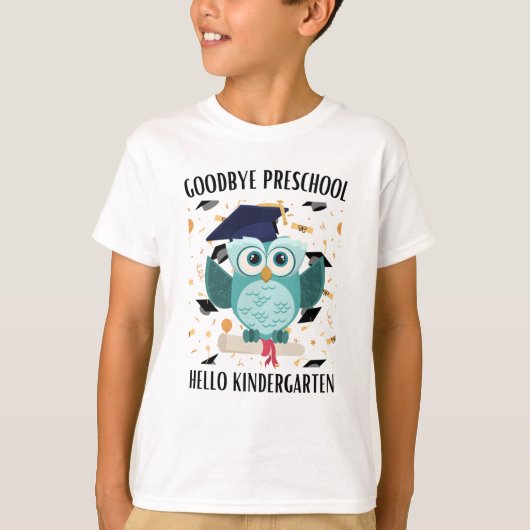 afscheid voorschoolse hallo kleuterschool T-Shirt (Voorkant)